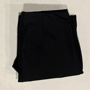Theory Women's 8 Cotton‎ High-Waisted Black Wide Leg Dress Pants